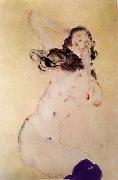 Egon Schiele Female Nude with Blue Stockings France oil painting artist